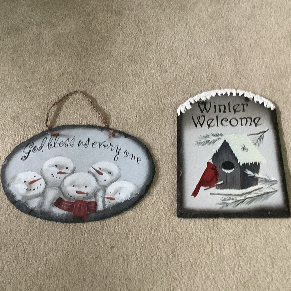 Charming Winter Slates. Set $25.00